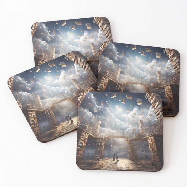 Item preview, Floating Library of Wisdom designed and sold by MystiCanvas.
