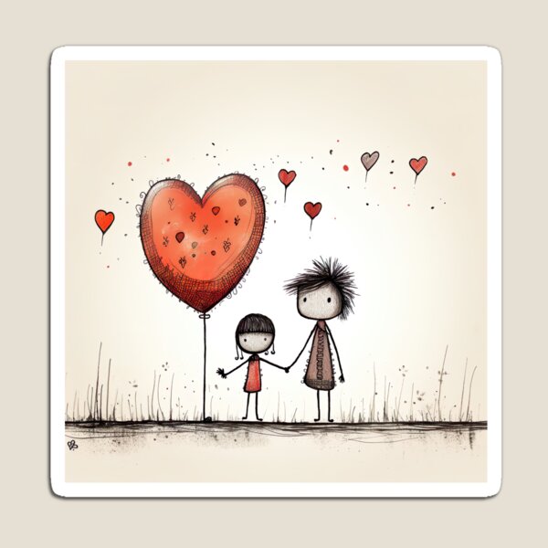 Item preview, Stickfigure love - mom and kid designed and sold by miss-keysmash.
