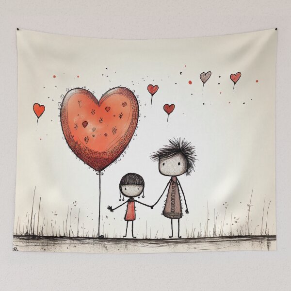 Item preview, Stickfigure love - mom and kid designed and sold by miss-keysmash.