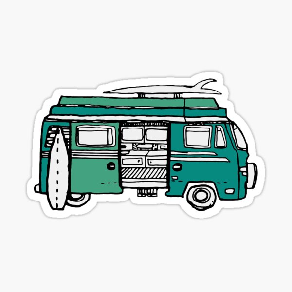 Volkswagon Hippie Van Wanderlust Sticker