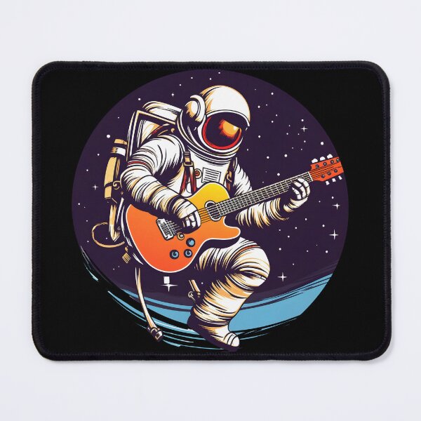 Item preview, Cosmic Jam: Astronaut Rocking Out on Guitar in Detailed Rounded Illustration designed and sold by 24hSpaceMadness.