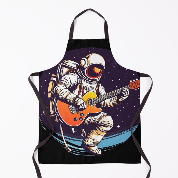 Item preview, Cosmic Jam: Astronaut Rocking Out on Guitar in Detailed Rounded Illustration designed and sold by 24hSpaceMadness.