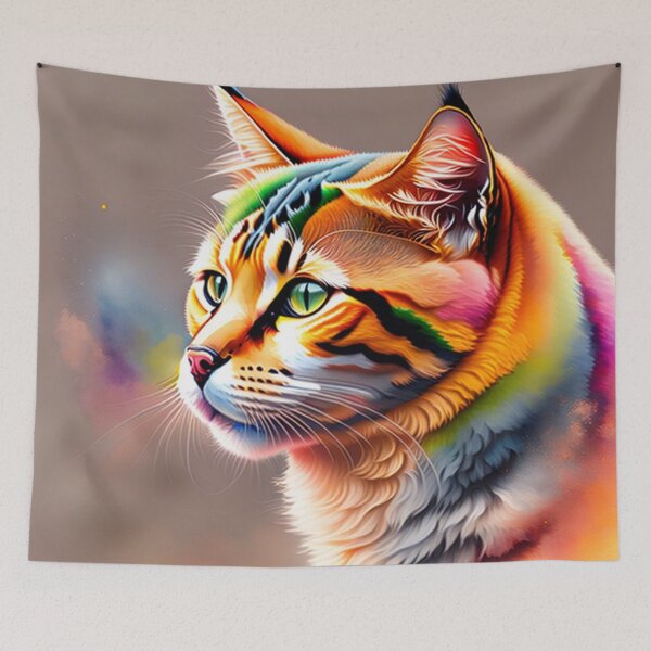 Item preview, Cute Rainbow Cat Watercolour designed and sold by Magical-bear.