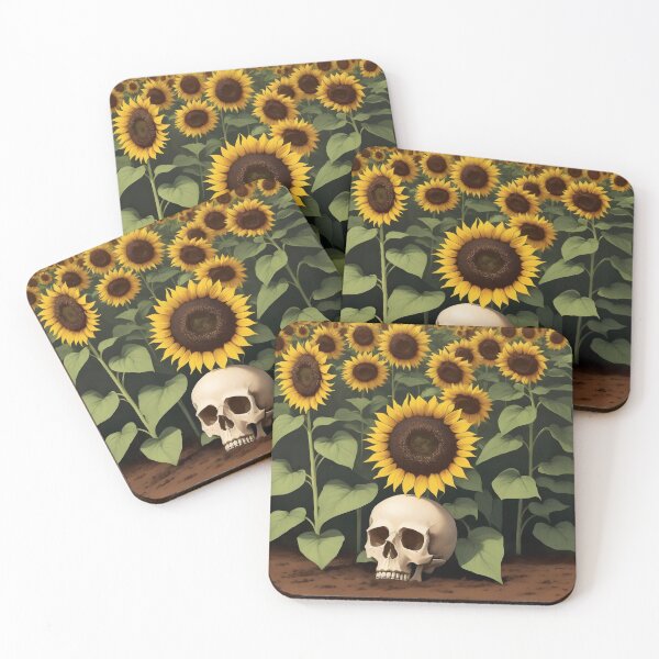 Item preview, Skull in Sunflower Field designed and sold by NinthPortal.