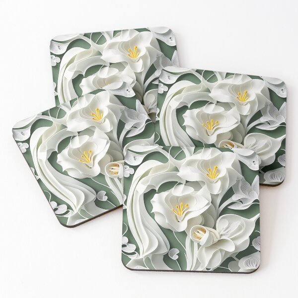 Item preview, White cala flowers designed and sold by GracefulGems.