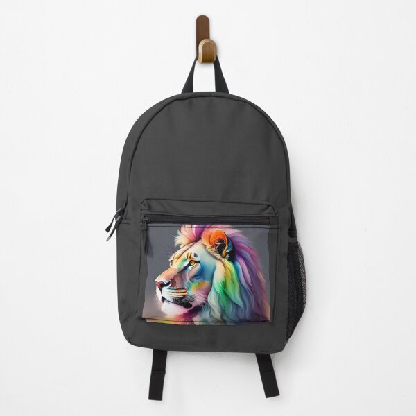 Item preview, A confident Lion King Rainbow Watercolour, colourful mane designed and sold by Magical-bear.