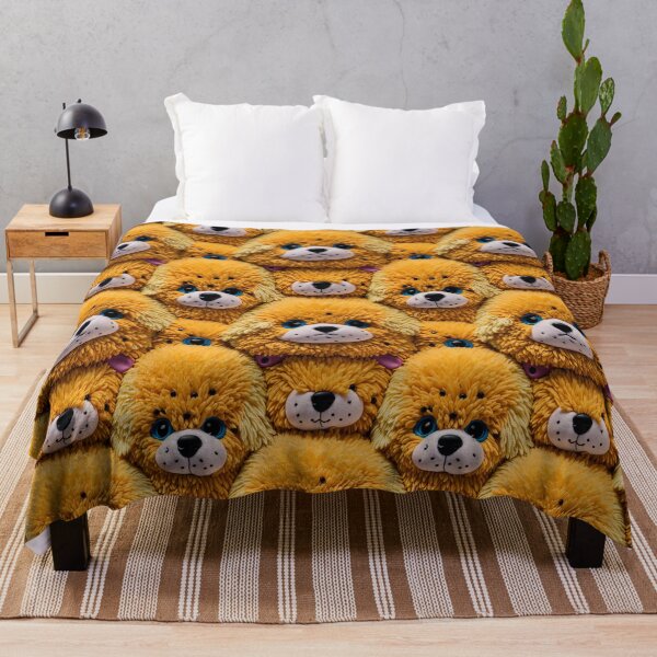 Item preview, Plush fluffy toy face design designed and sold by kiyaansh16.