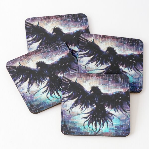 Item preview, Goth Raven pixel art designed and sold by TomFrontierArt.