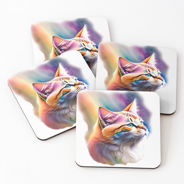 Item preview, Rainbow Cat, Colourful Fur designed and sold by Magical-bear.