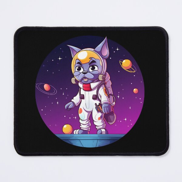 Item preview, Cosmic Feline Explorer: Cartoon Cat Astronaut on a Colorful Space Platform  designed and sold by 24hSpaceMadness.