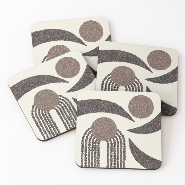 Item preview, Modern Organic-Coffee Beans-Geometric- Neutral designed and sold by artcolory.