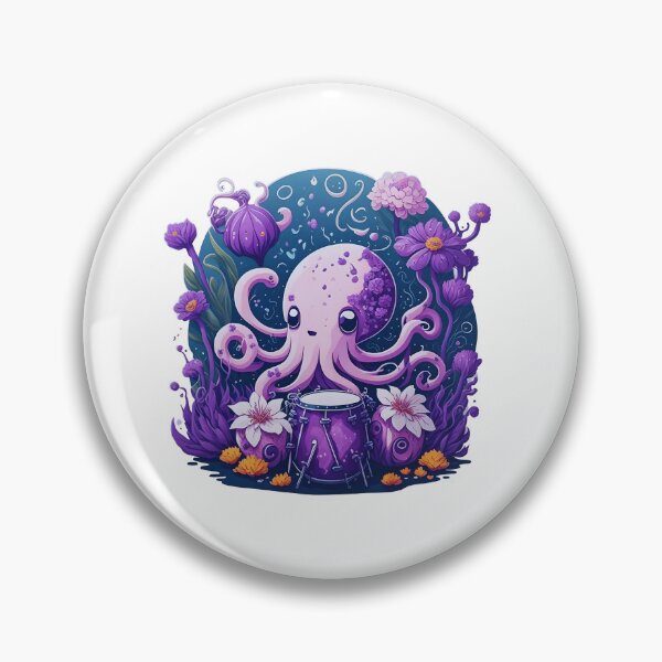 Item preview, DPrompt Design, T-Shirt, Funny Animals Shirt, Dad Gifts, Mom Gift, Her Gifts, His Gifts, Graphic Tee, Cute Octopus playing Drum designed and sold by DPrompt.