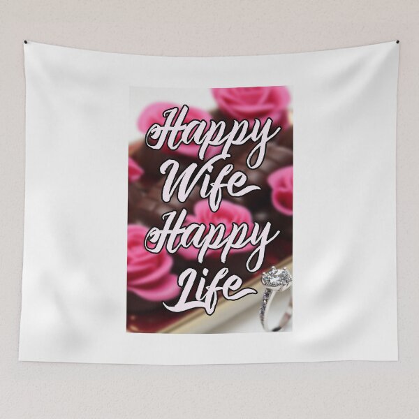 Item preview, Happy Wife Happy Life designed and sold by RezStyleCreator.