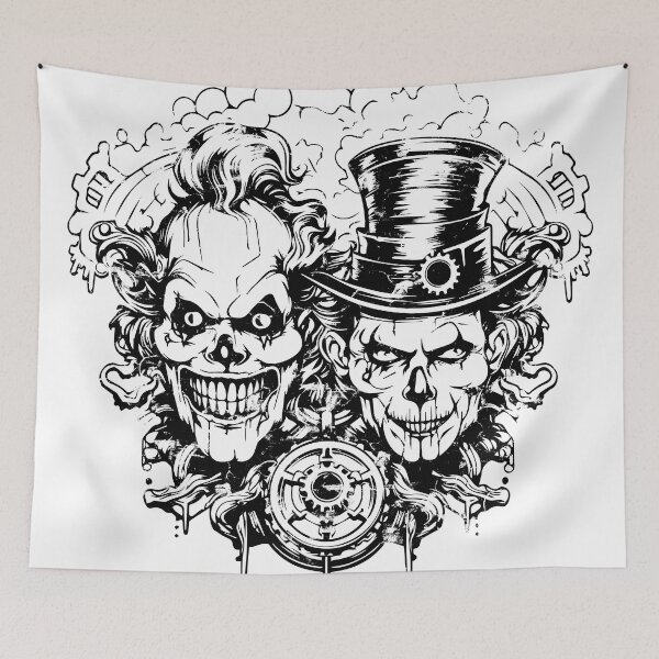 Item preview, Scary Clowns Black and White designed and sold by NBazilenco.