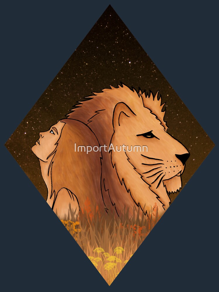 Thumbnail 6 of 6, Premium T-Shirt, The Lady and The Lion Under The Night Sky designed and sold by ImportAutumn.