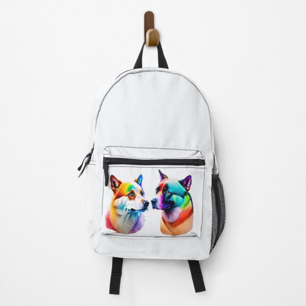 Item preview, Two Rainbow Dogs Light Background designed and sold by Magical-bear.
