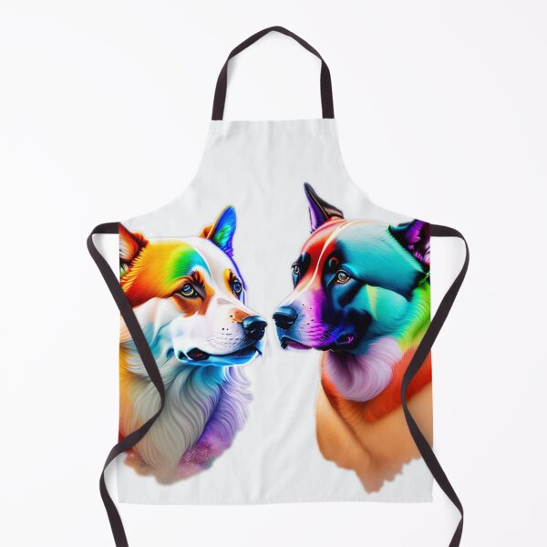 Item preview, Two Rainbow Dogs Light Background designed and sold by Magical-bear.