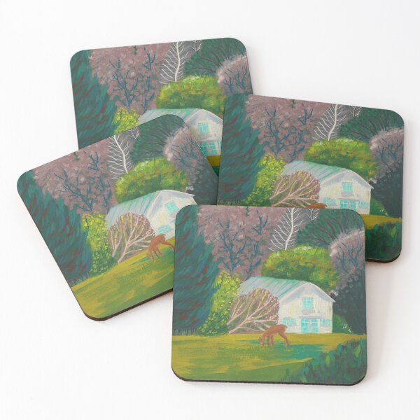 Item preview, Bucolic landscape with deer designed and sold by Rachelare.