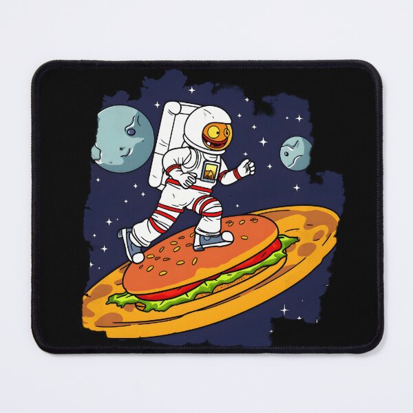 Item preview, Cosmic Slice: Astronaut on Burger in Interstellar Comic Book Art Style designed and sold by 24hSpaceMadness.