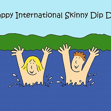 International Skinny Dip Day July 8th Sticker for Sale by KateTaylor