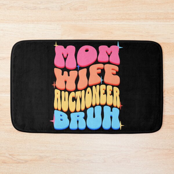 Item preview, Mom Wife Auctioneer Bruh, Retro Colorful Mommy design designed and sold by BYNDART.