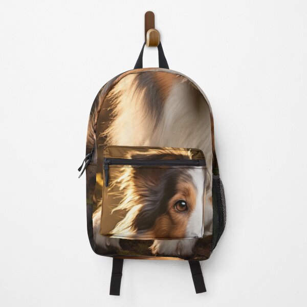 Item preview, A dog sitting on the ground in a forest designed and sold by isBotStore.