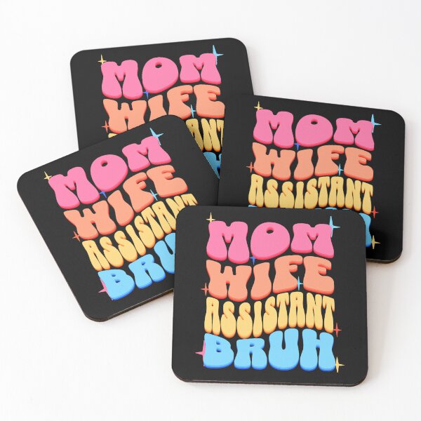 Item preview, Mom Wife Assistant Bruh, Retro Colorful Mommy design designed and sold by BYNDART.