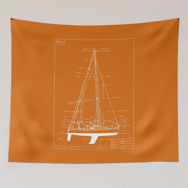 Item preview, Sailing Yacht Orangeprint designed and sold by andrewamoore.