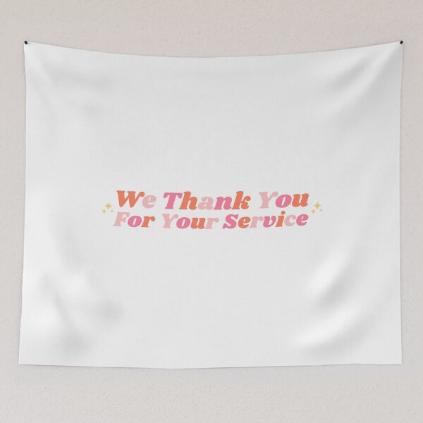 Item preview, Darcy Olsson Heartstopper Lesbian Quote | We Thank You For Your Service pink sparkles designed and sold by emcazalet.