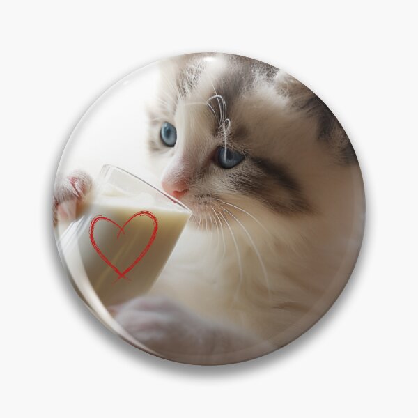 Item preview, A Charming Cat Enjoying a Milk Break designed and sold by FantasiaLand.