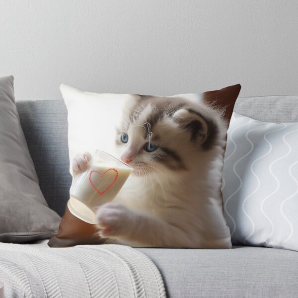 Item preview, A Charming Cat Enjoying a Milk Break designed and sold by FantasiaLand.
