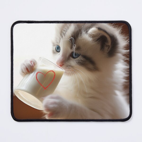 Item preview, A Charming Cat Enjoying a Milk Break designed and sold by FantasiaLand.