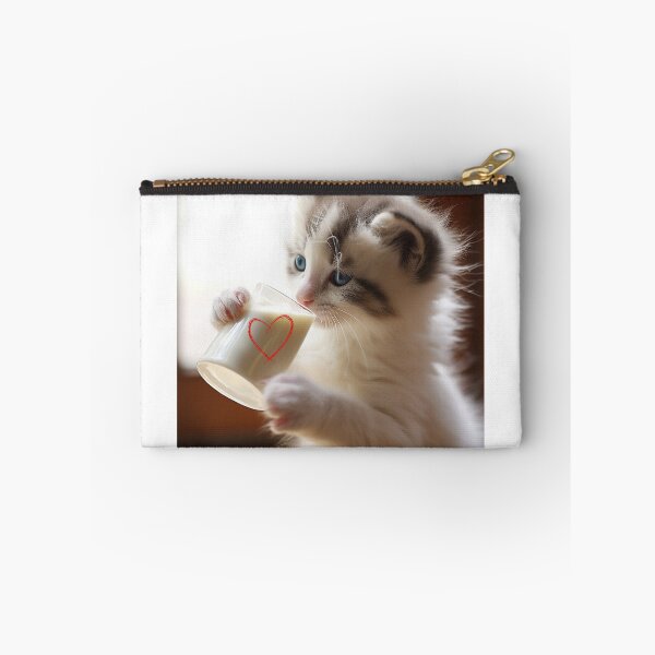 Item preview, A Charming Cat Enjoying a Milk Break designed and sold by FantasiaLand.