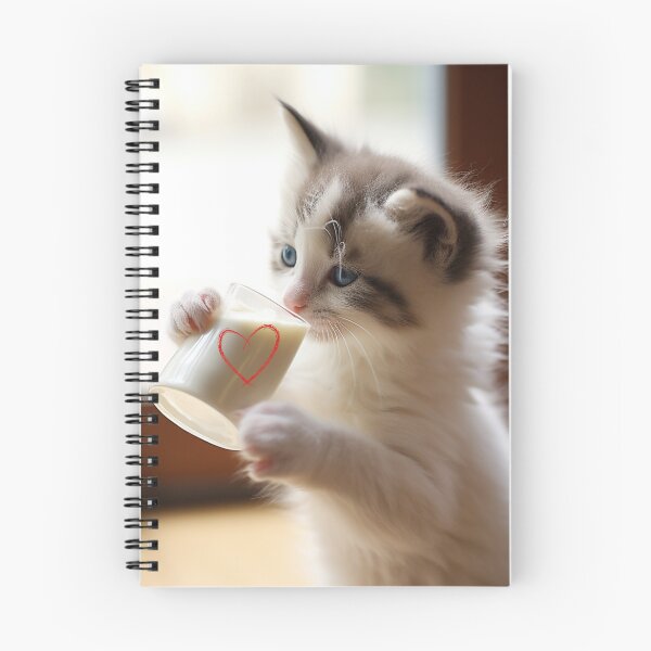 Item preview, A Charming Cat Enjoying a Milk Break designed and sold by FantasiaLand.