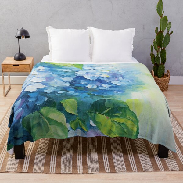 Item preview, Summer Symphony: Vibrant Hydrangea Against a Bold Blue designed and sold by CMFAstudio.