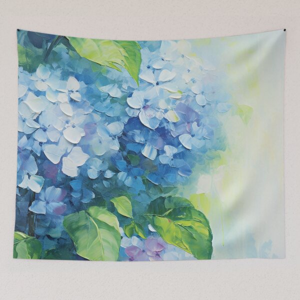 Item preview, Summer Symphony: Vibrant Hydrangea Against a Bold Blue designed and sold by CMFAstudio.