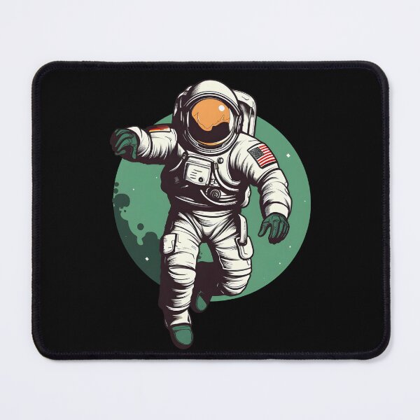 Item preview, Saint Patrick’s day Vintage Astronaut in Space Flying | High Detailed Dark White and Green Art designed and sold by 24hSpaceMadness.