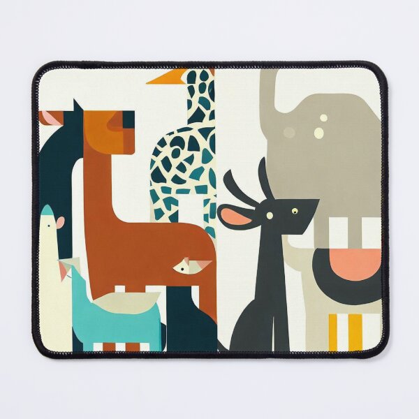 Item preview, Midcentury Modern Abstract Vintage Designed Zoo Animals designed and sold by Stinkypinkystx.