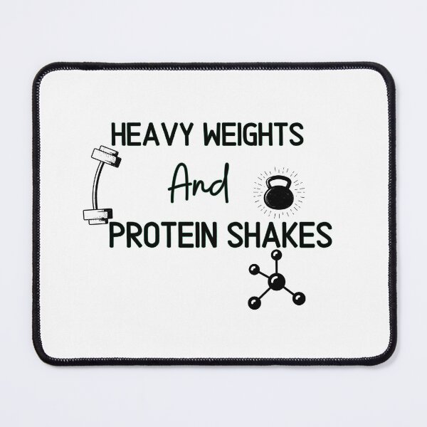 Item preview, Heavy weights and protein shakes - Funny Gym Quote designed and sold by unique things.