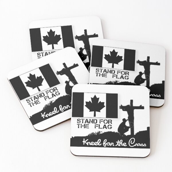 Item preview, Stand for the Canadian Flag Kneel For The Cross (black) designed and sold by JonathanR1994.
