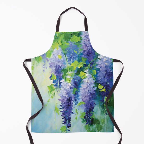 Item preview, Enchanting Cascade: Wisteria in Full Bloom against Tranquil Blue designed and sold by CMFAstudio.