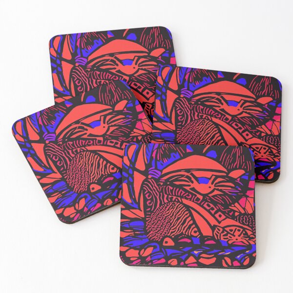 Item preview,  abstract cat art designed and sold by DrawHandArt.