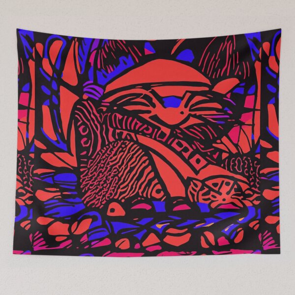 Item preview,  abstract cat art designed and sold by DrawHandArt.