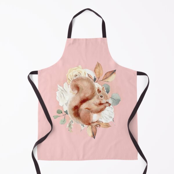 Item preview, Watercolor squirrel with floral designed and sold by watercolorpic.