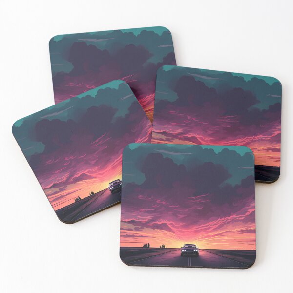 Item preview, Car Driving into Sunset designed and sold by tropicaltee.