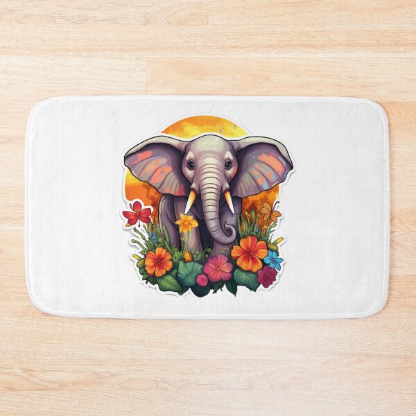 Item preview, Super cute positive colourfull elephant designed and sold by SmileshareShop.