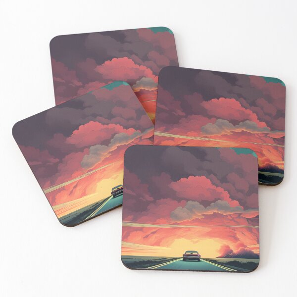 Item preview, Car Driving into Sunset designed and sold by tropicaltee.