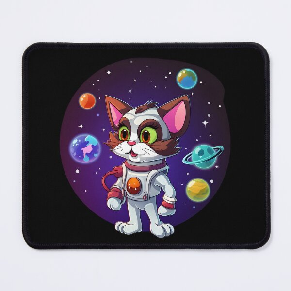 Item preview, Cat with Space Gear in Colorful Space | Charming Character Illustrations designed and sold by 24hSpaceMadness.