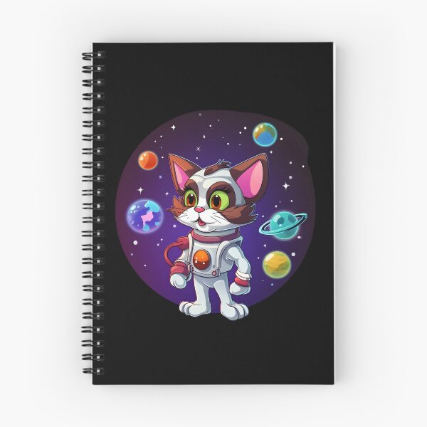Item preview, Cat with Space Gear in Colorful Space | Charming Character Illustrations designed and sold by 24hSpaceMadness.