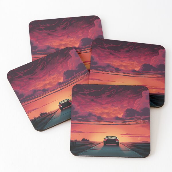 Item preview, Car Driving into Sunset designed and sold by tropicaltee.
